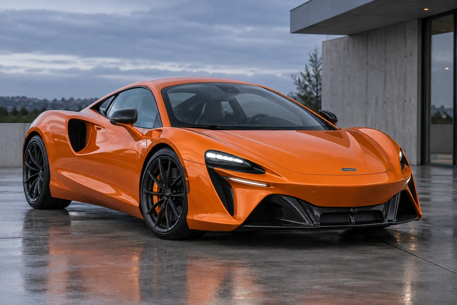 Illustrative front three-quarter view of a 2023 McLaren Artura