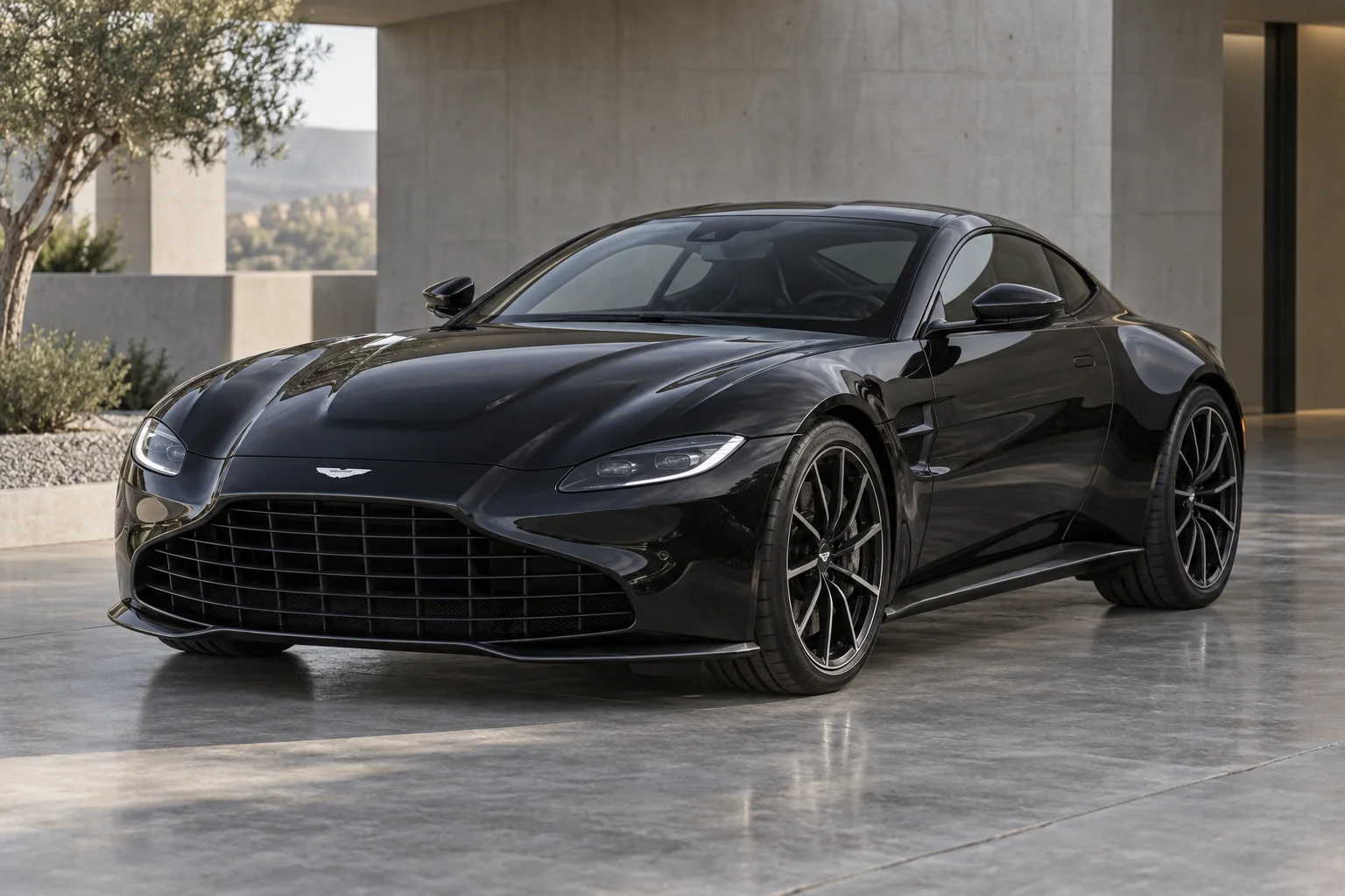 Illustrative front three-quarter view of a 2024 Aston Martin Vantage