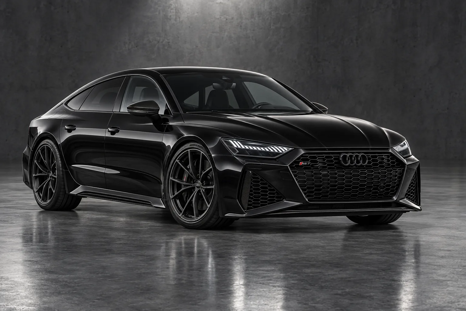 Illustrative front three-quarter view of a 2024 Audi RS7 Performance