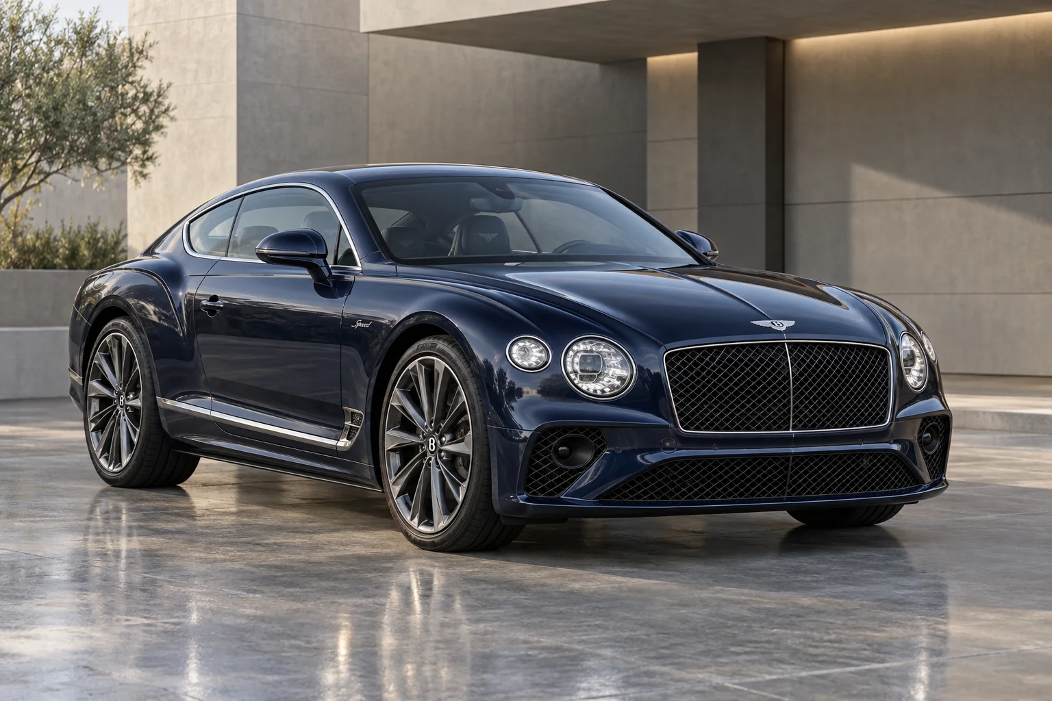 Illustrative front three-quarter view of a 2024 Bentley Continental GT Speed
